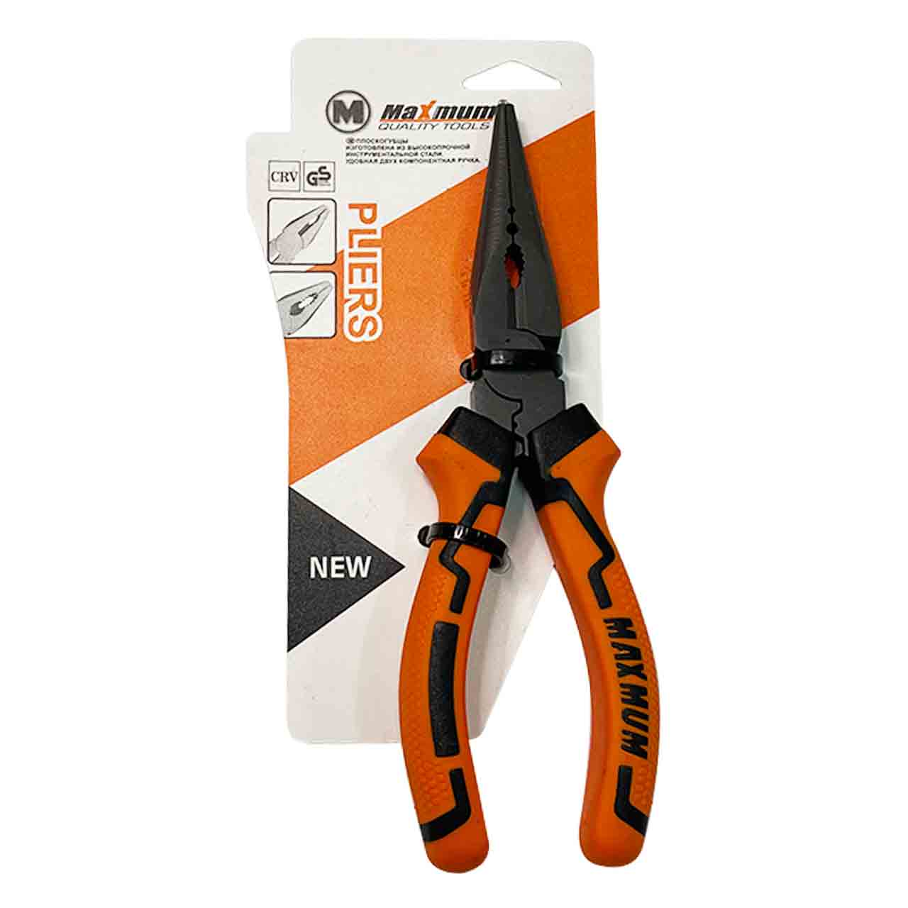 длинногубцы 160 мм, оранжевые, металл черный, "gulzad" оптом